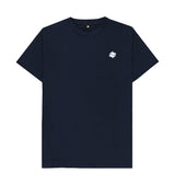 Navy Blue Mens Black T