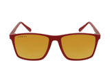 Red and gold polarized sunglasses