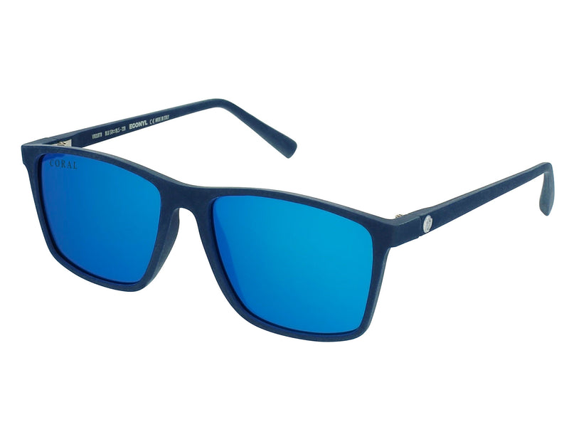 Side view of Blue Men's polarized sunglasses